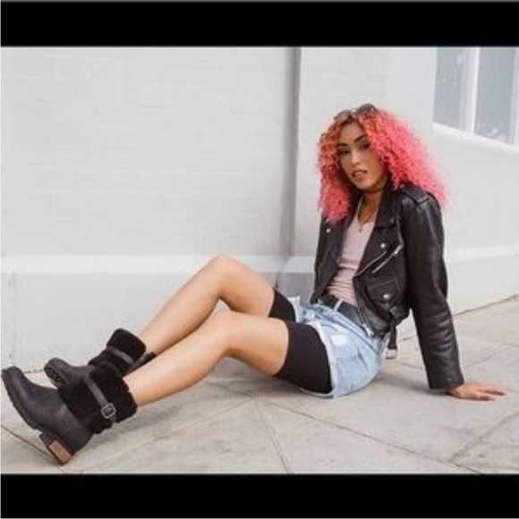 UGG BLAYRE III BLACK ZIPPER SHEARLING US 7 - Picture 16 of 16